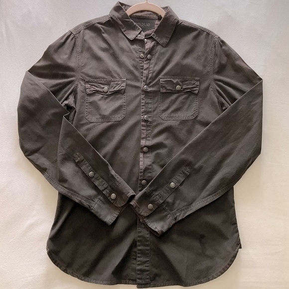 Rogue Chocolate Brown Button-Down Shirt – Men’s M | 100% Cotton, Unisex - Picture 1 of 3